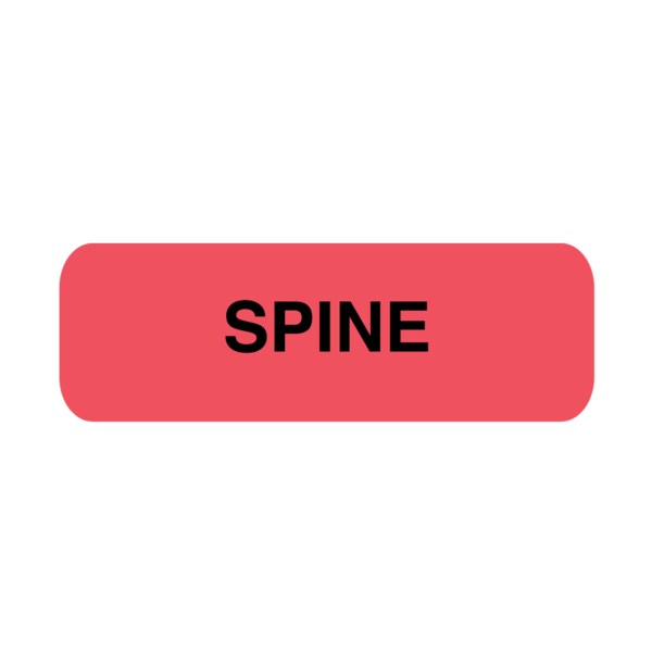 Position Labels - Spine 1/2" x 1-1/2" White w/Red & Black
